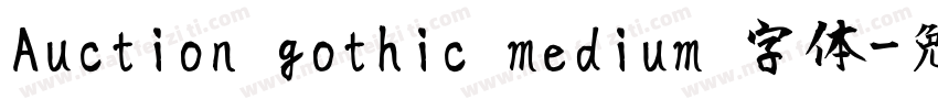 Auction gothic medium 字体字体转换